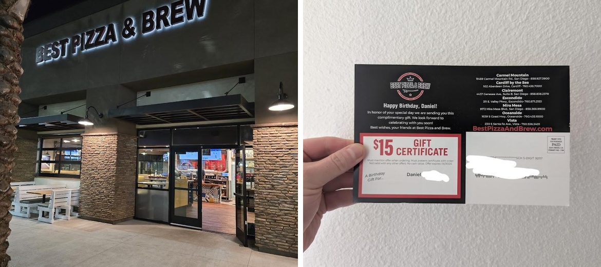 Best Pizza & Brew Clairemont Menu