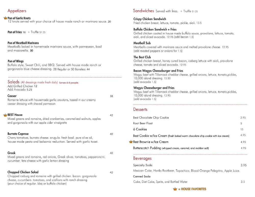 Best Pizza & Brew Clairemont Menu image 2